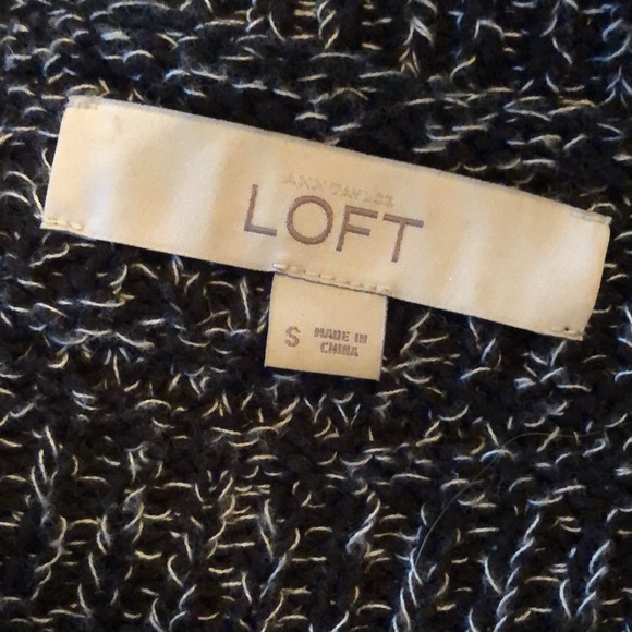 LOFT Sleeveless rounded neck stretchy cotton sweater, mixed knit ribbed tunic - Picture 8 of 9